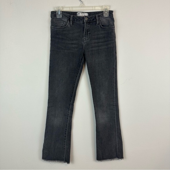 Free People | Gray Raw Hem Kick Boot Jeans Size 26 - Picture 1 of 4